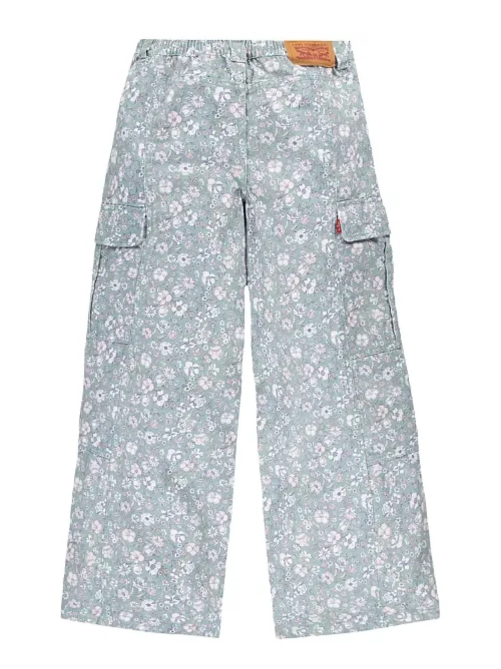 Levi’s Big Girls Twill High-Rise Baggy Floral Cargo Pants | Size 10